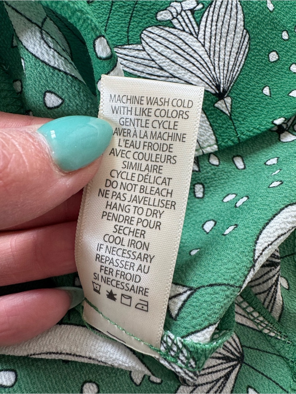 Max Studio Green Floral Print Ruffle Wrap Dress High Low Midi Flutter Sleeve XS - Picture 7 of 11